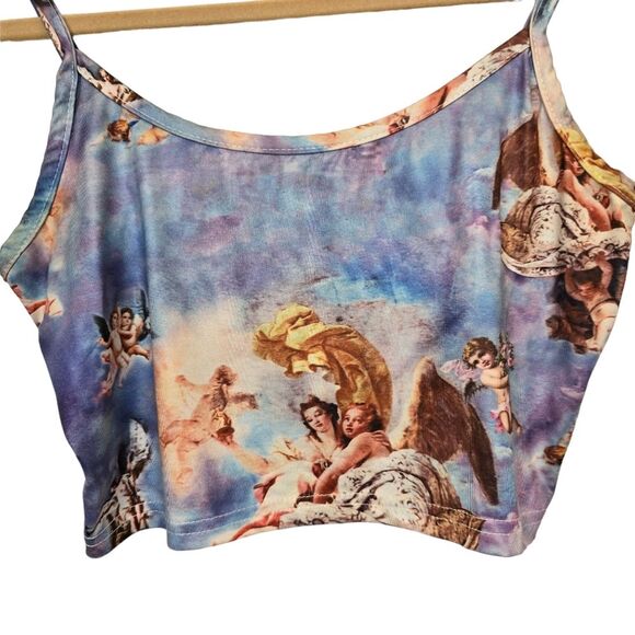 Women's Cherub Blue Cami Strappy Crop Top M - Picture 5 of 10